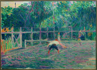 Playing Tennis in Surbiton on the Thames by Curt Herrmann
